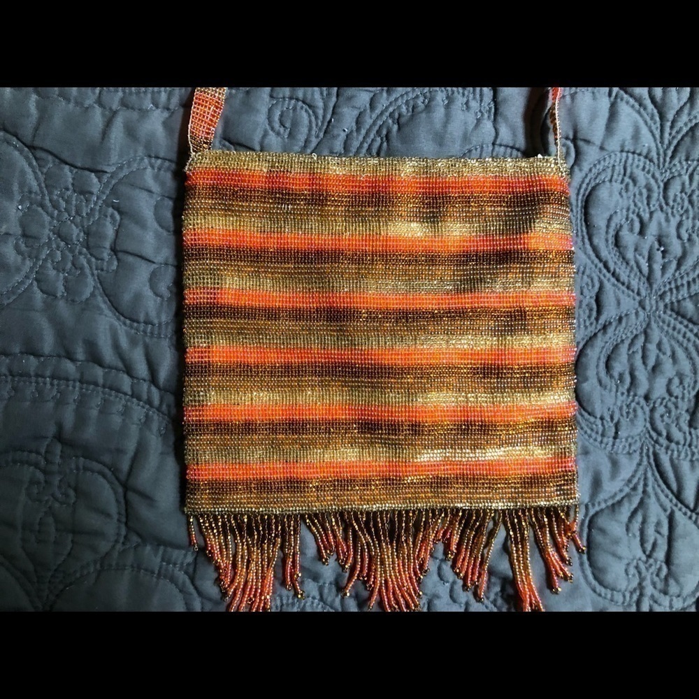 Orange Beaded Mexican purse! - Picture 2 of 2